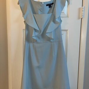 French Connection Light Blue Ruffle Mini Dress